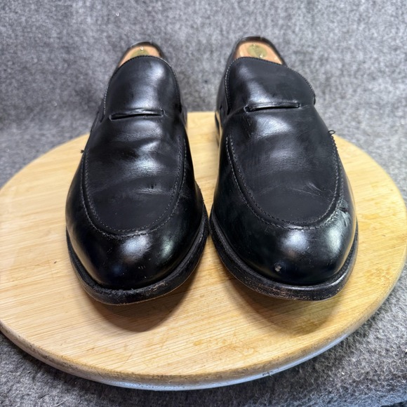 Allen Edmonds Shoes Mens Size 10 C Black Saratoga Penny Loafers Dress Made USA - Picture 6 of 14